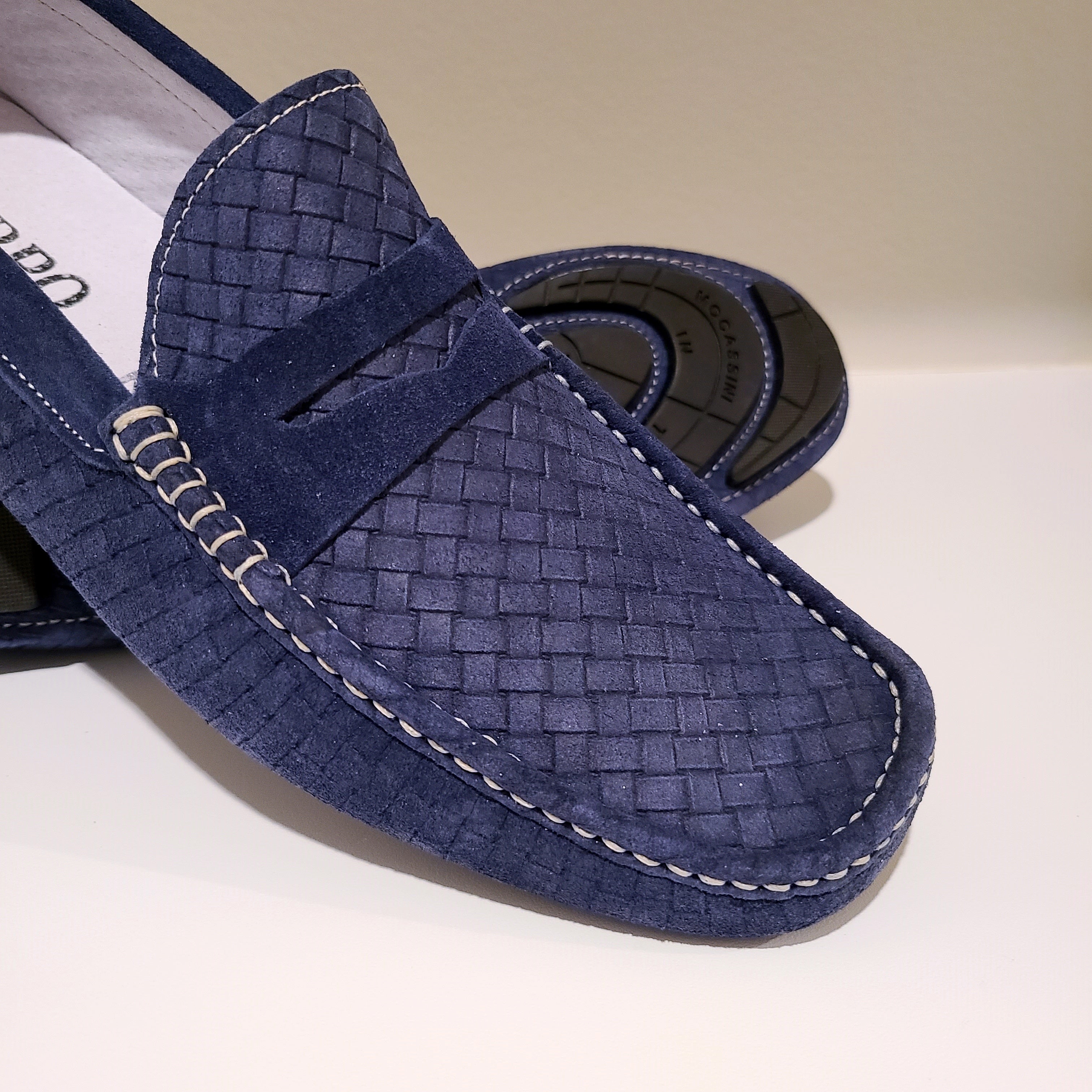 CarroPositano 03 Penny loafers men in Italian leather Suede