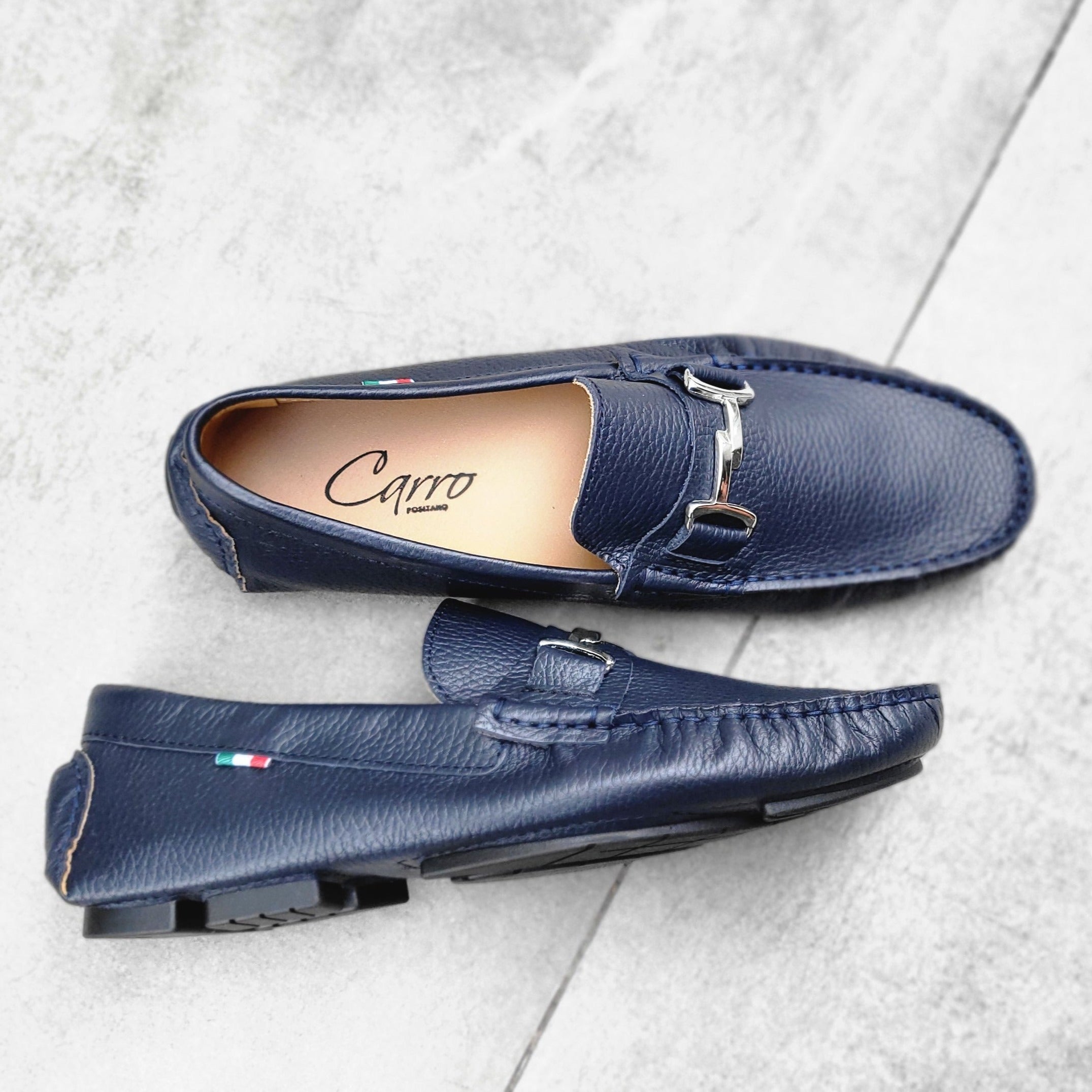 Carro Positano Mens Premium Italian handmade leather loafers, Italian loader, made in Italy, Italian leather, handmade loafer, Carro Positano chain penny loafer