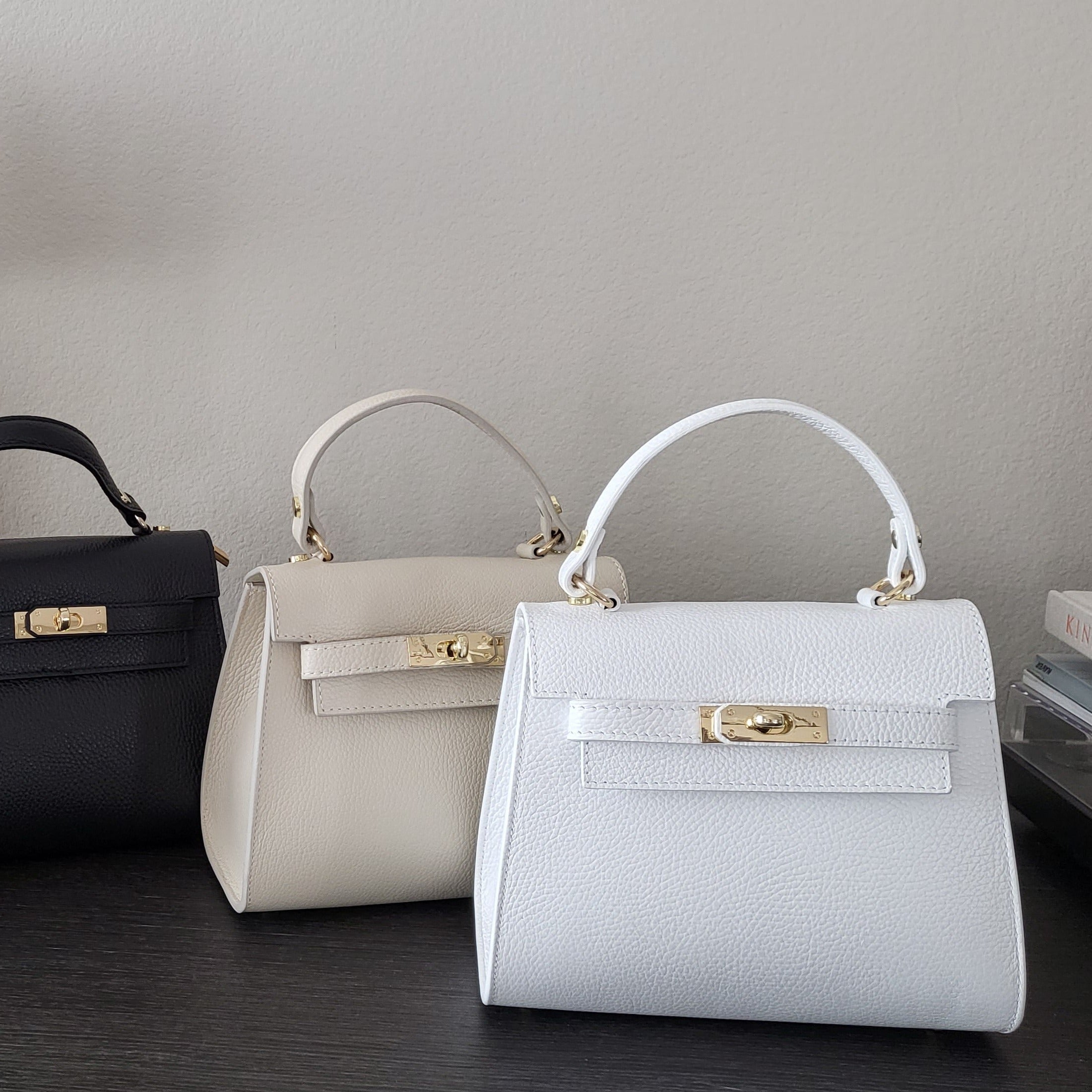 Iminglobal Italian genuine leather Lucia Leather tote