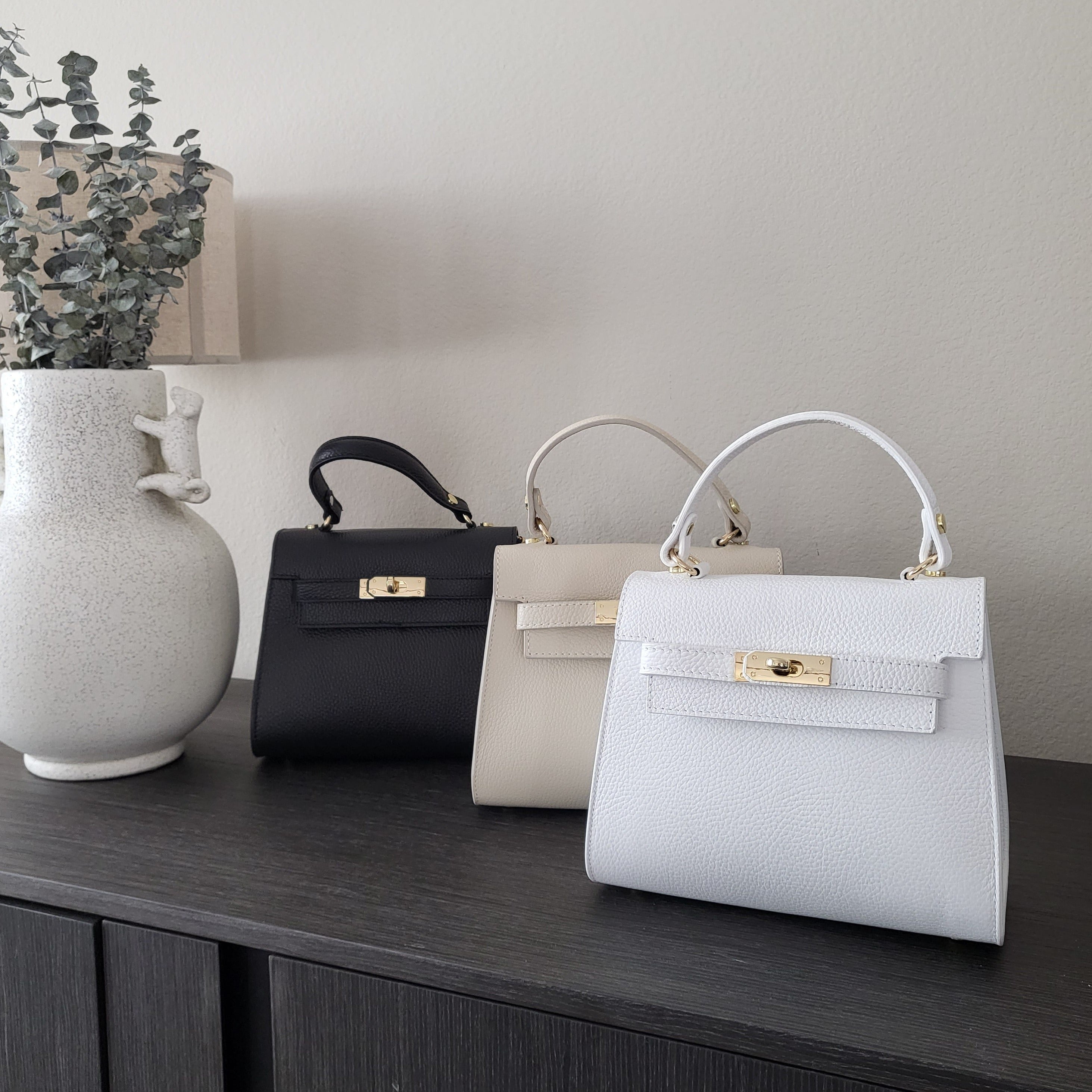 Iminglobal Italian genuine leather Lucia Leather tote