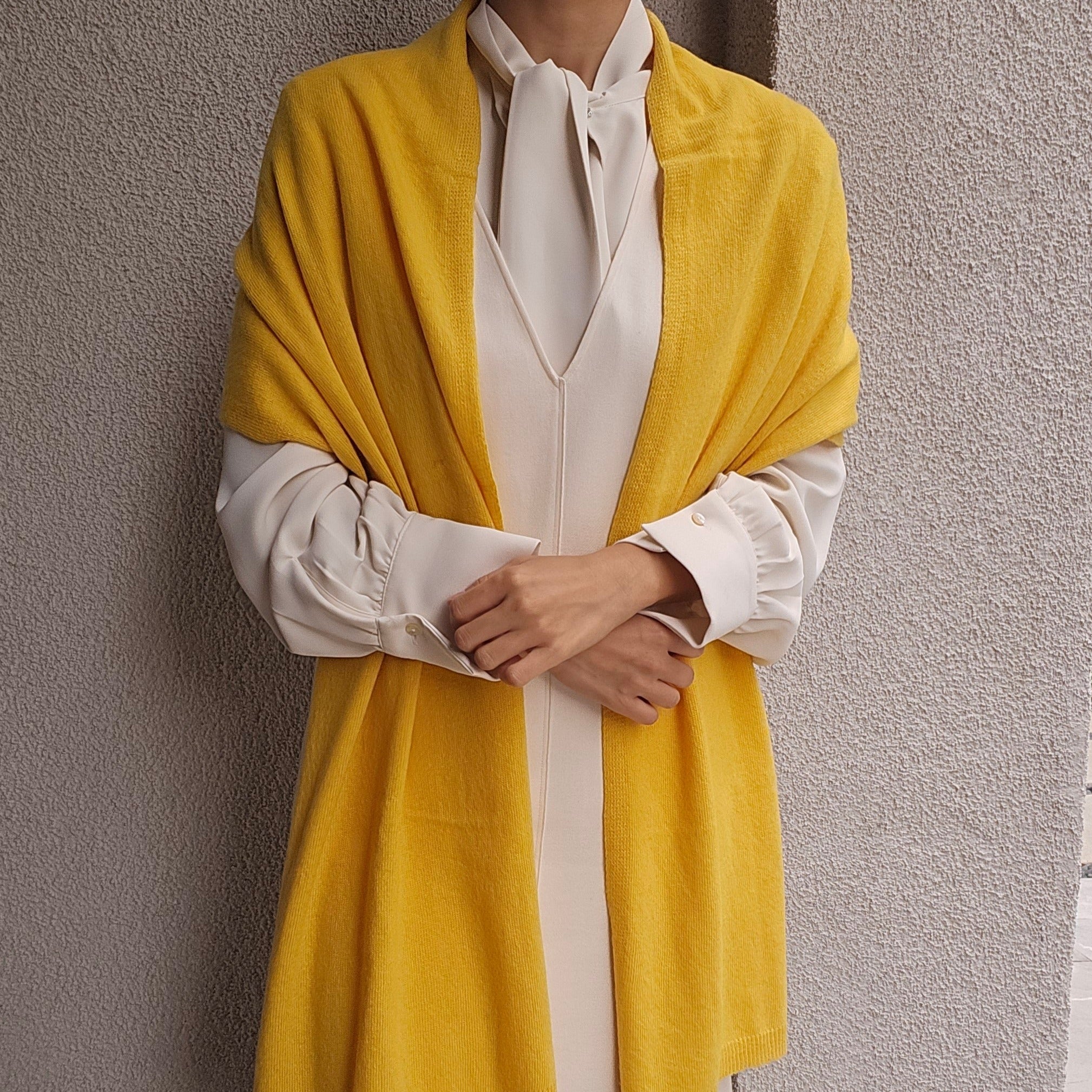 Italy made classic Cashmere Wool Shawl