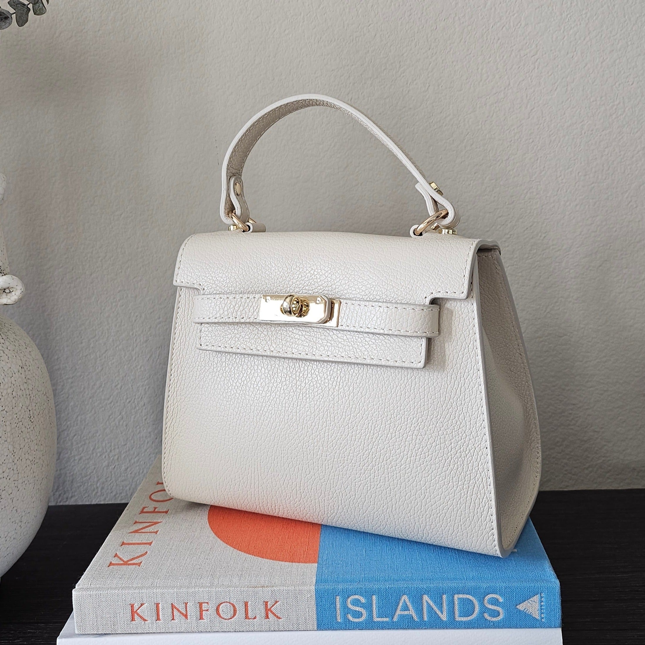 Iminglobal Italian genuine leather Lucia Leather tote