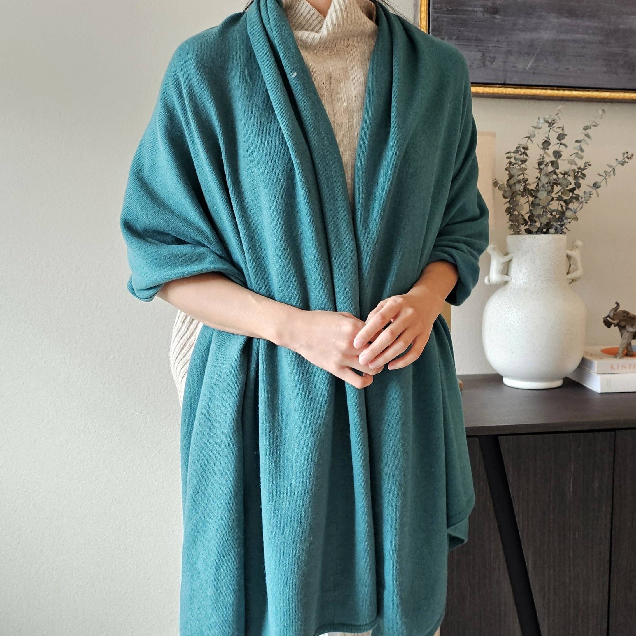 Italy made classic Cashmere Long Shawl