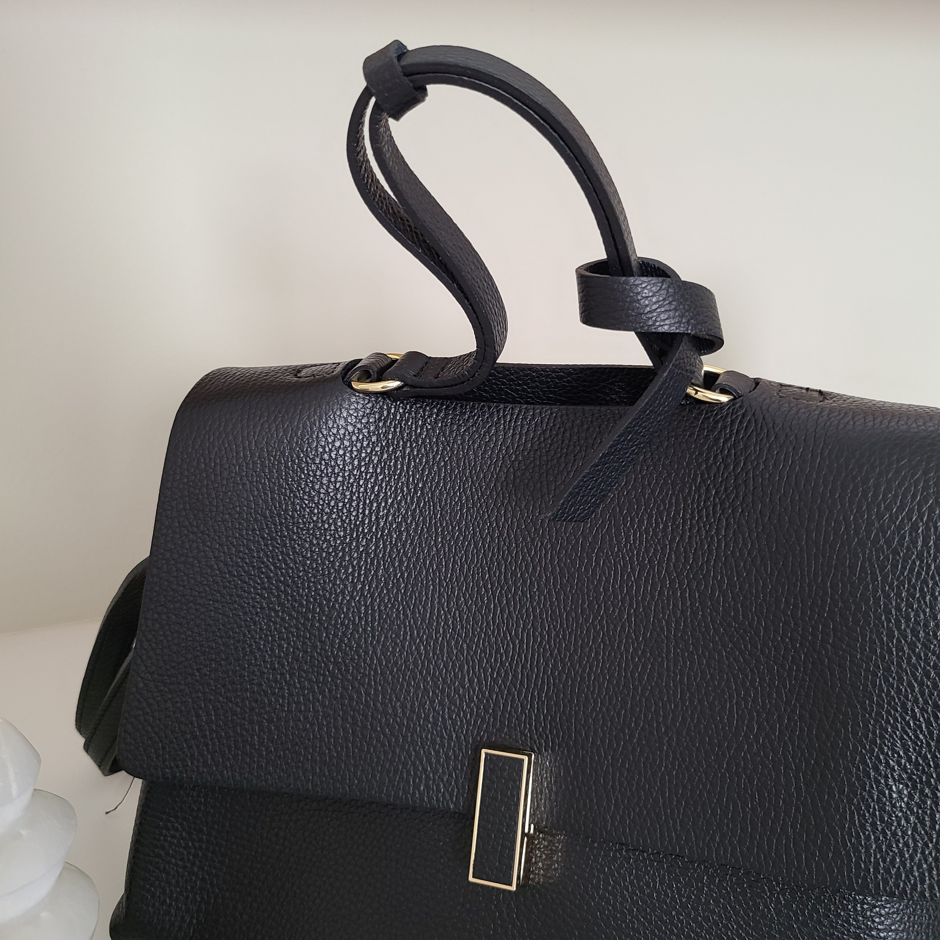 Iminglobal Italy Leather Shoulder cross flap Marco tote bag