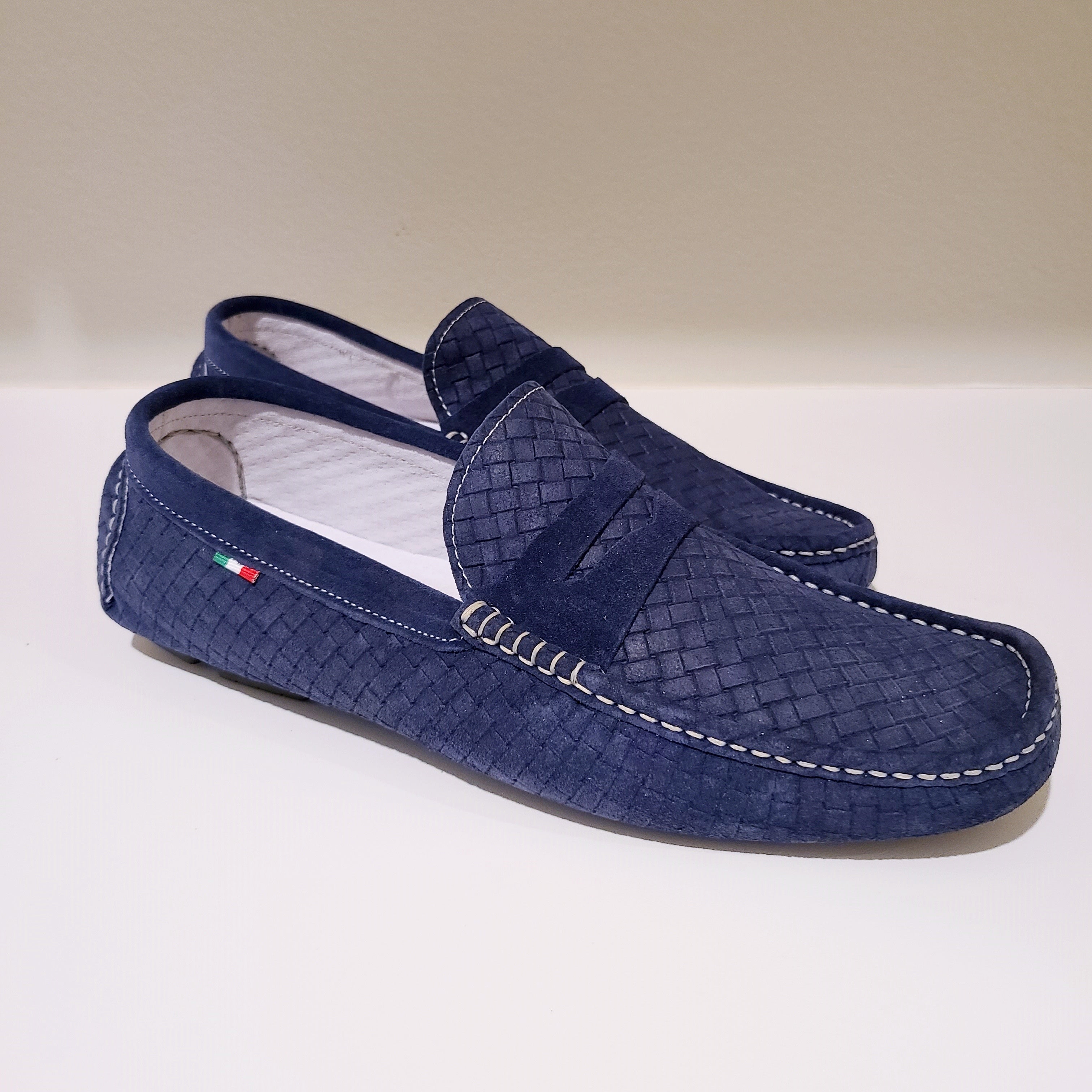 CarroPositano 03 Penny loafers men in Italian leather Suede