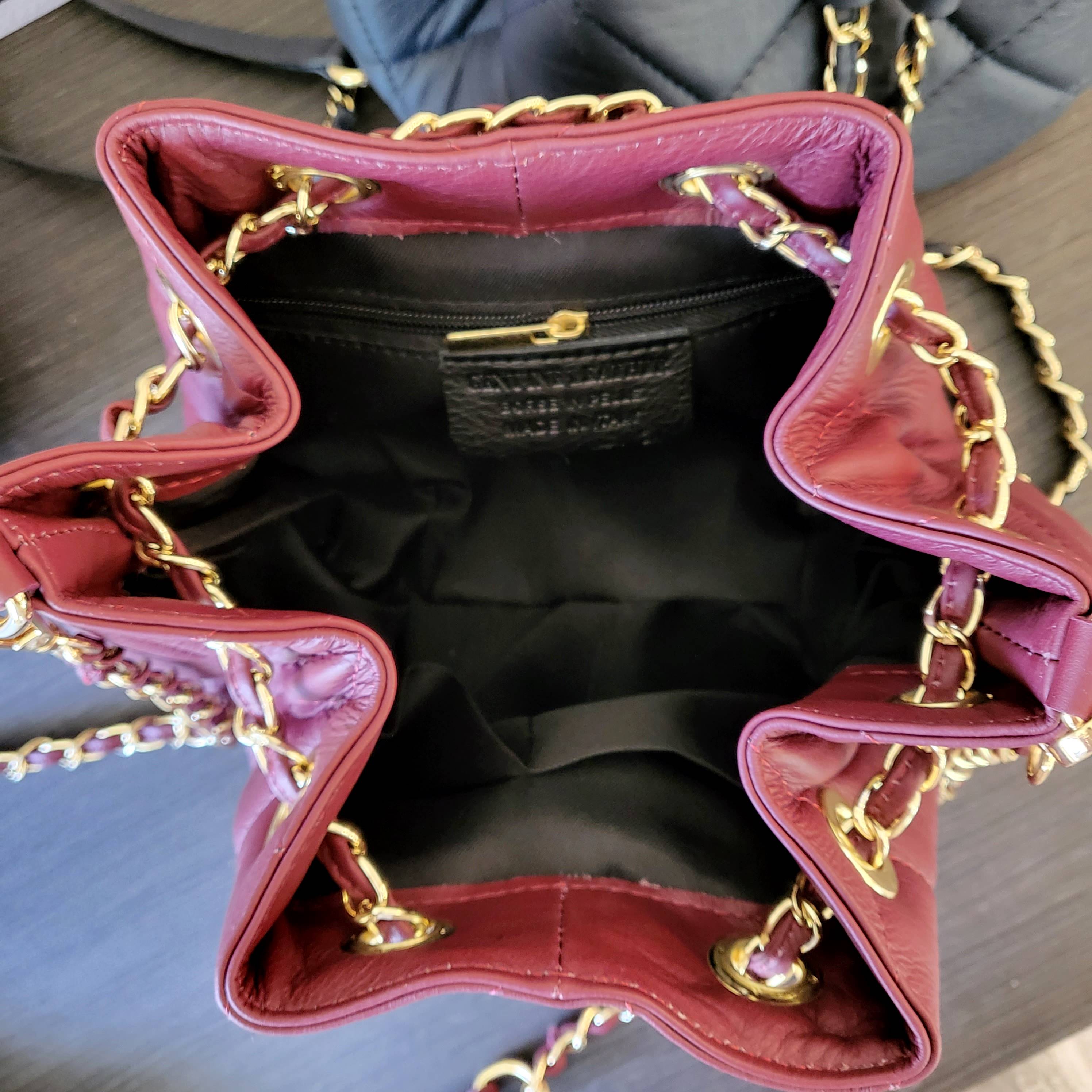 Iminglobal Italian leather Anna bucket tote crossbody bag L345