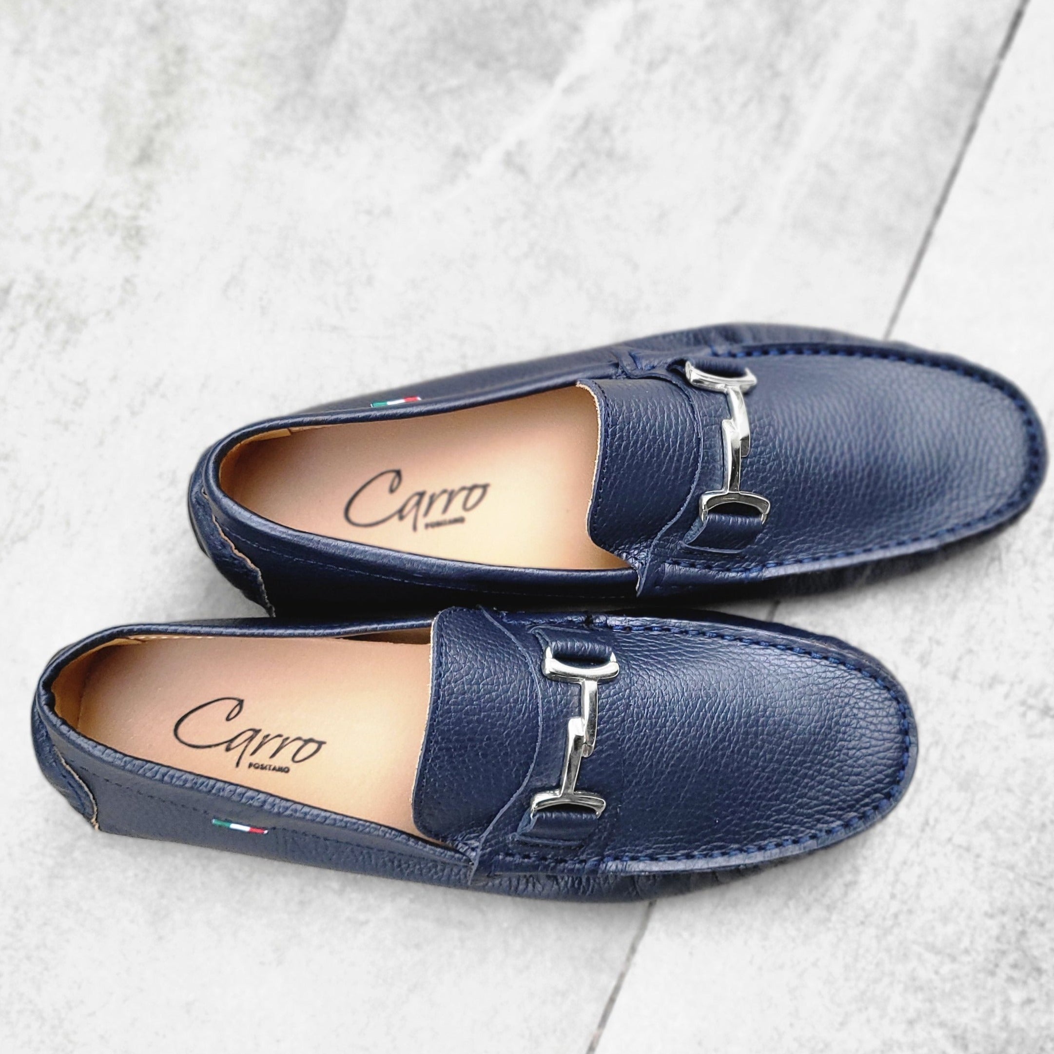 Carro Mens Premium Italian Leather loafers | IMINGLOBAL