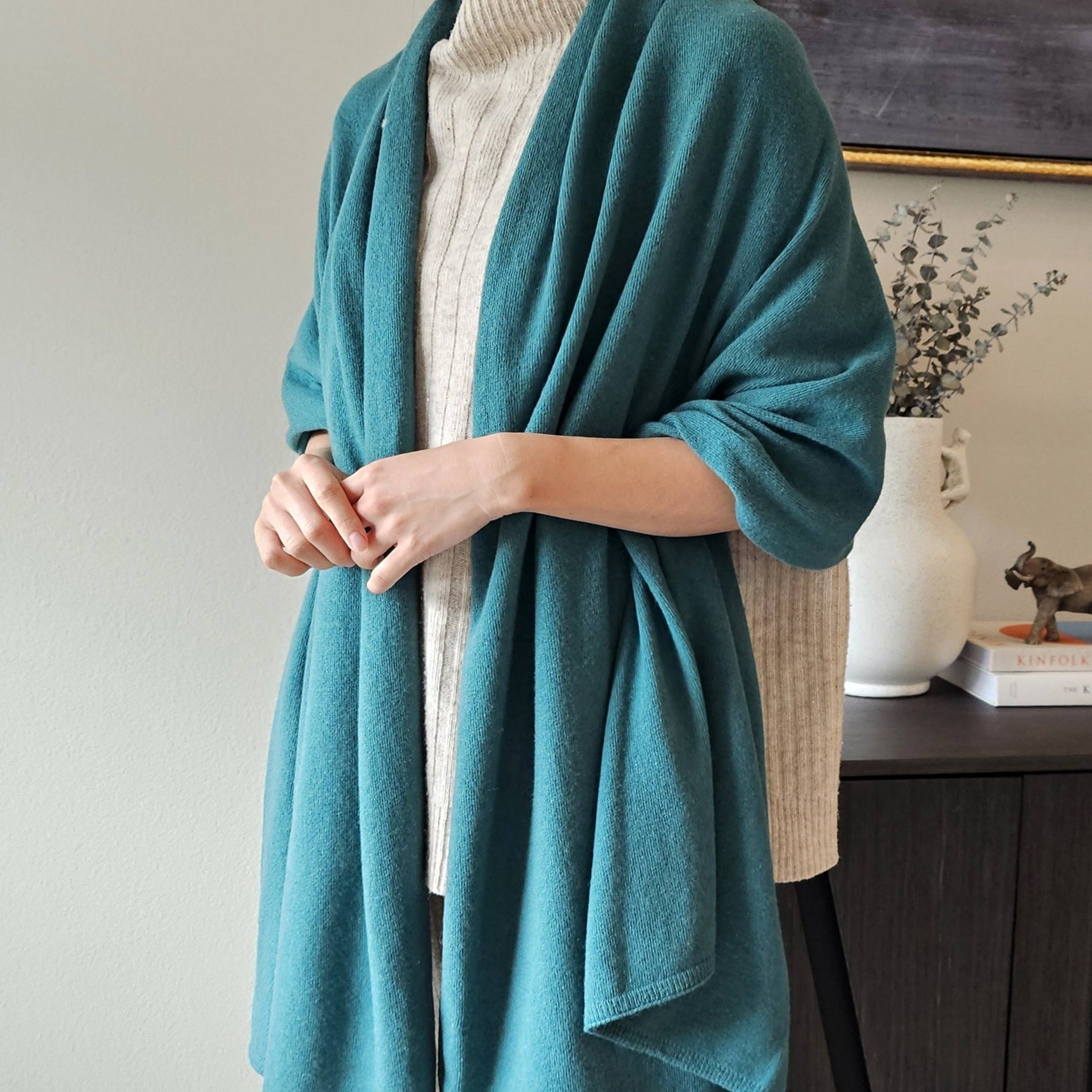 Italy made classic Cashmere long Shawl