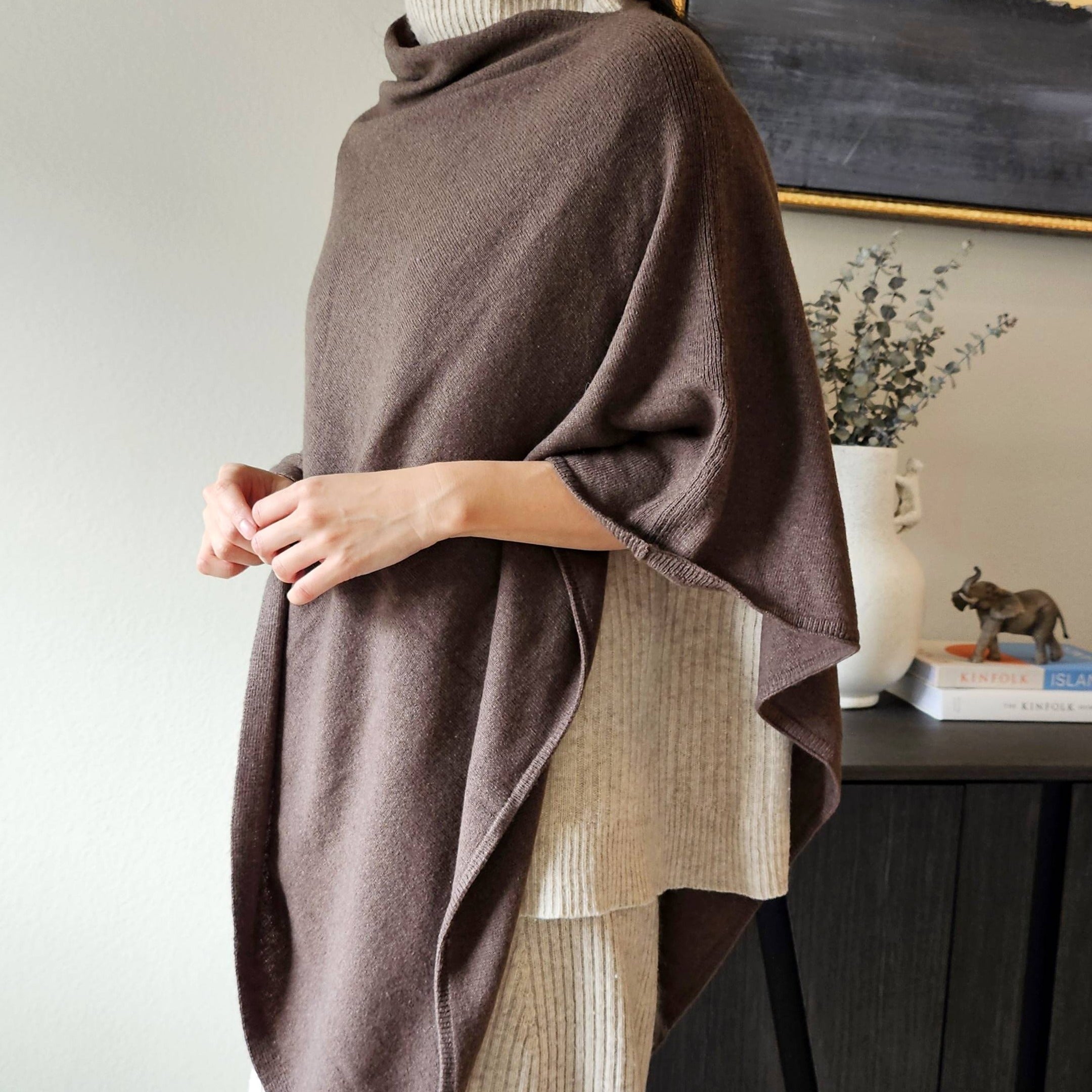 Italy made classic Cashmere Poncho