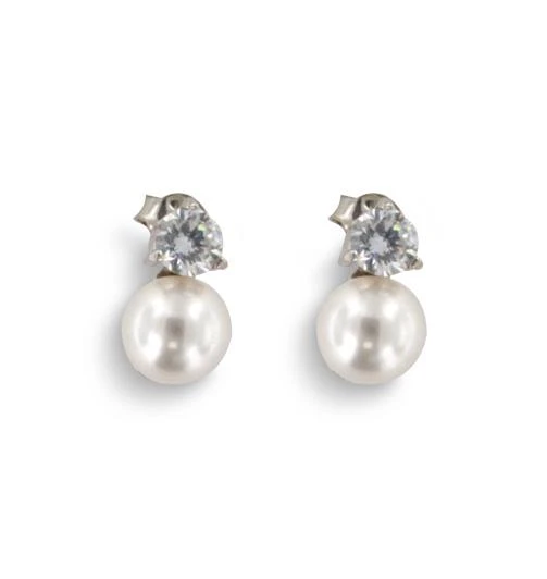 BySimon Italy Pearl Earring Silver 925 1102879