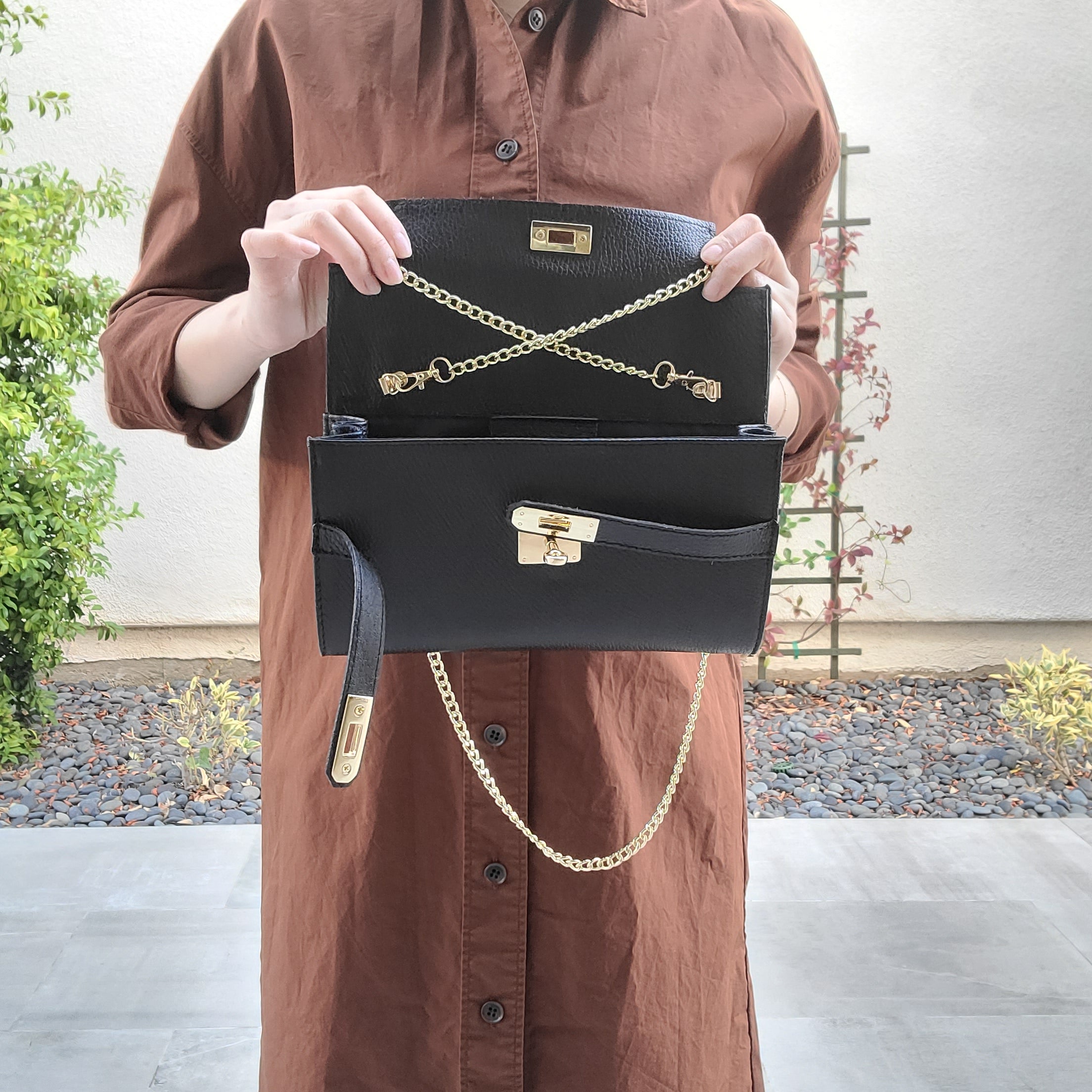 Italy Leather Clutch Shoulder cross bag Timeless Collection