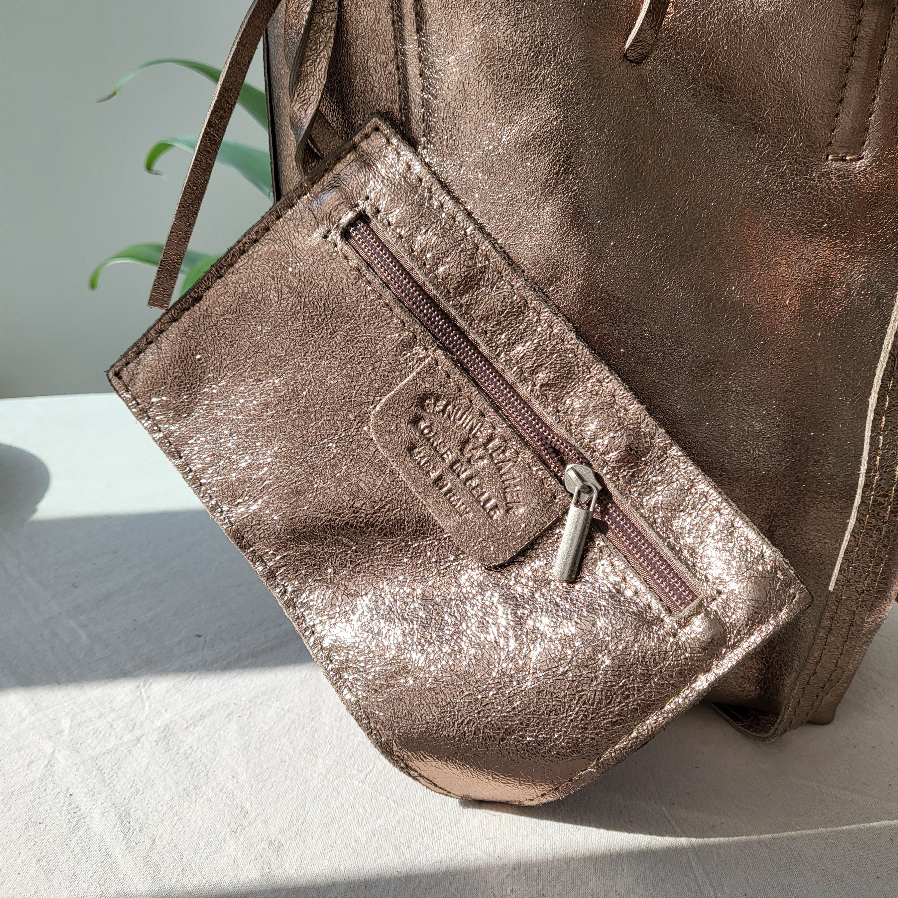 Iminglobal Italian leather Mini Book tote crossbody bag