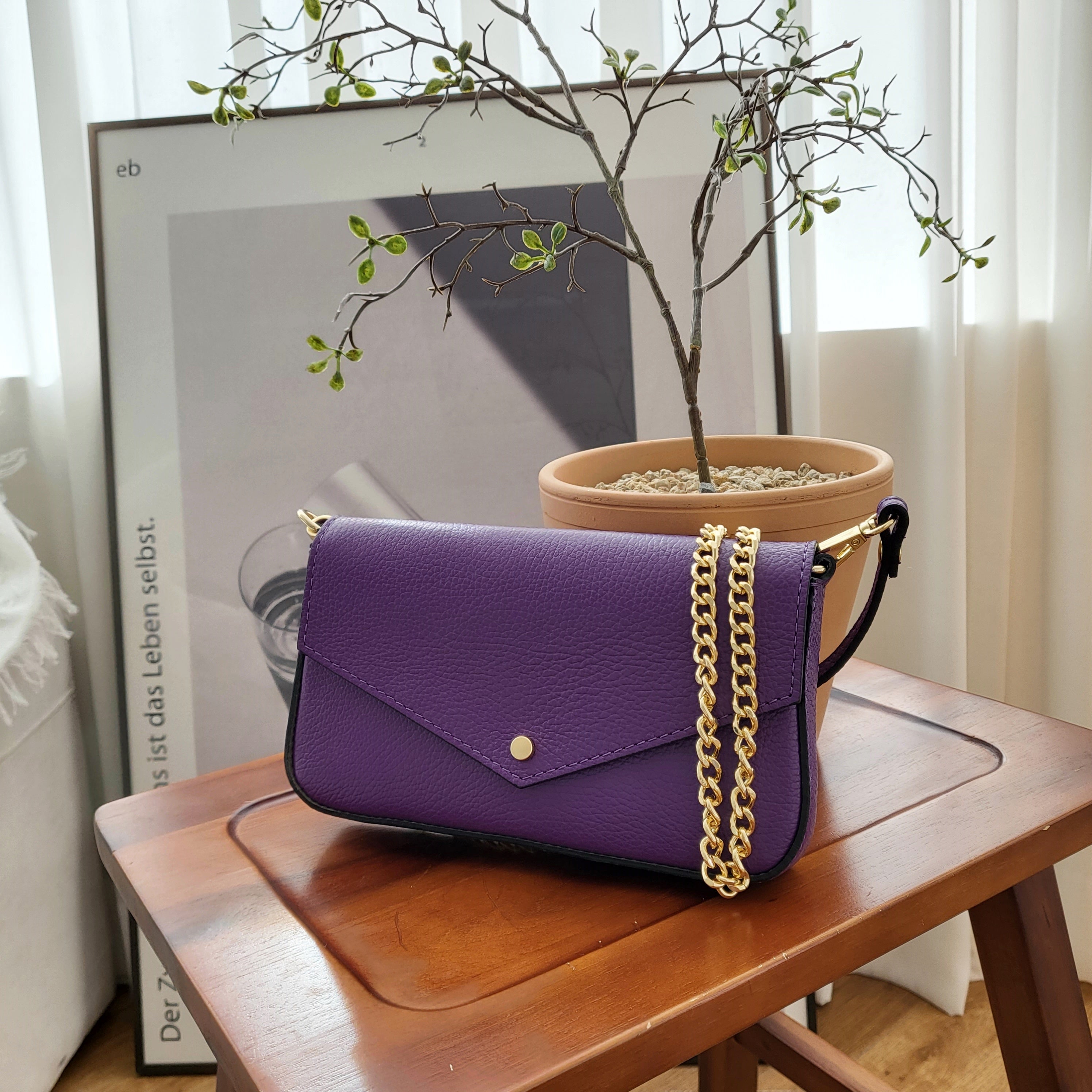 Small purple 2025 crossbody bag