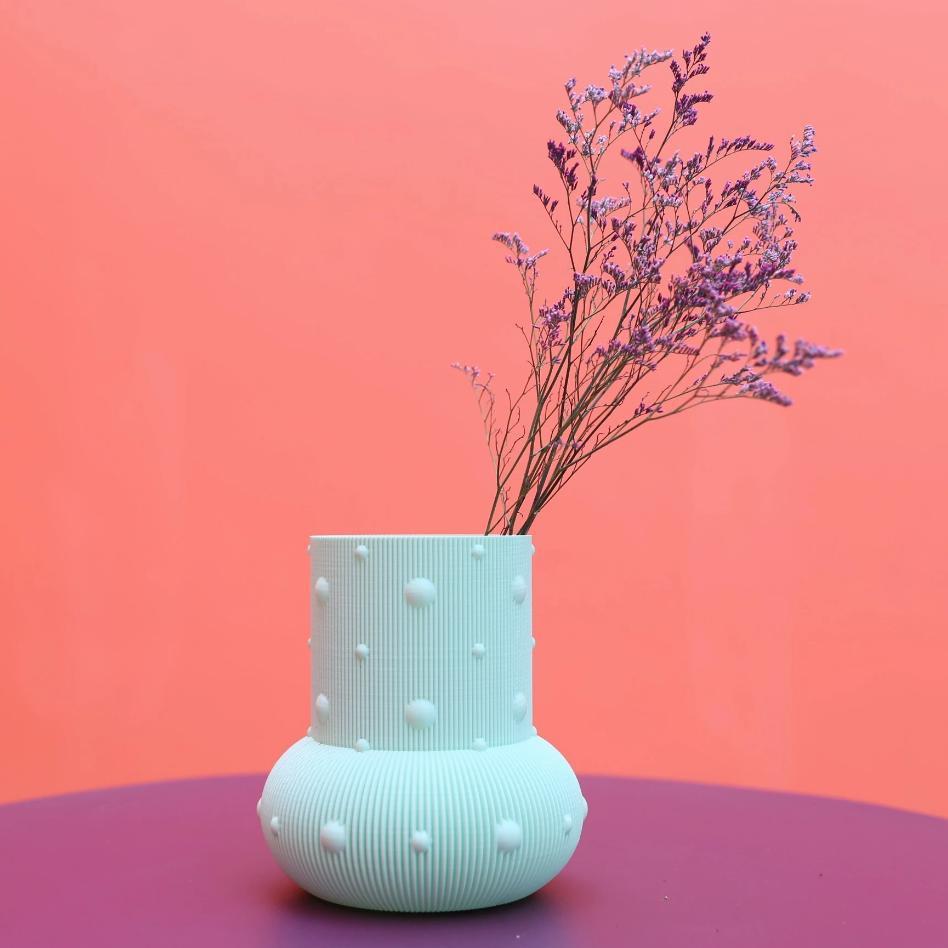 Poland 3D Printing UAU Project Unique Flower Vase - Mint