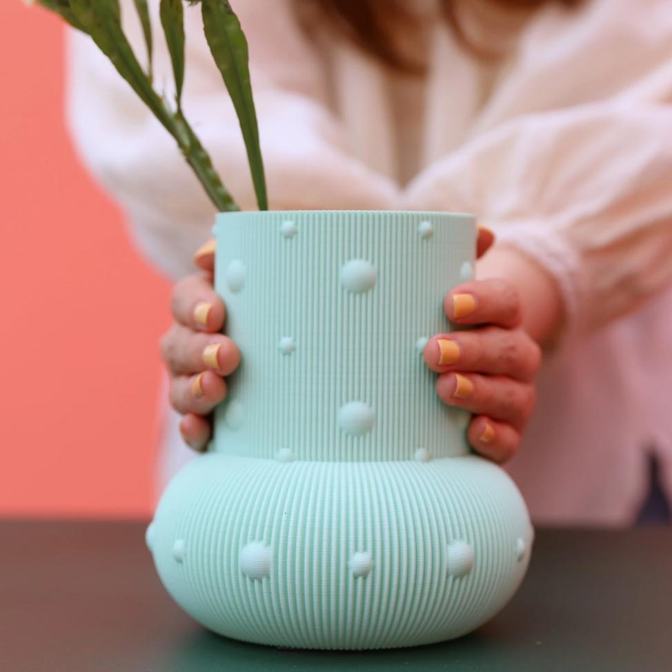 Poland 3D Printing UAU Project Unique Flower Vase - Mint